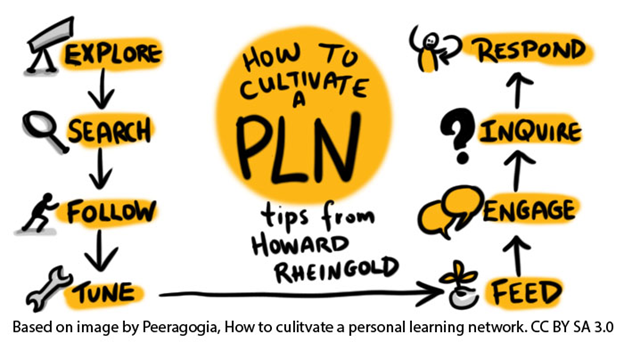 Howard Rheingold states that to cultivate a network you must explore, search, follow, tune, respond, inquire, engage and feed the network